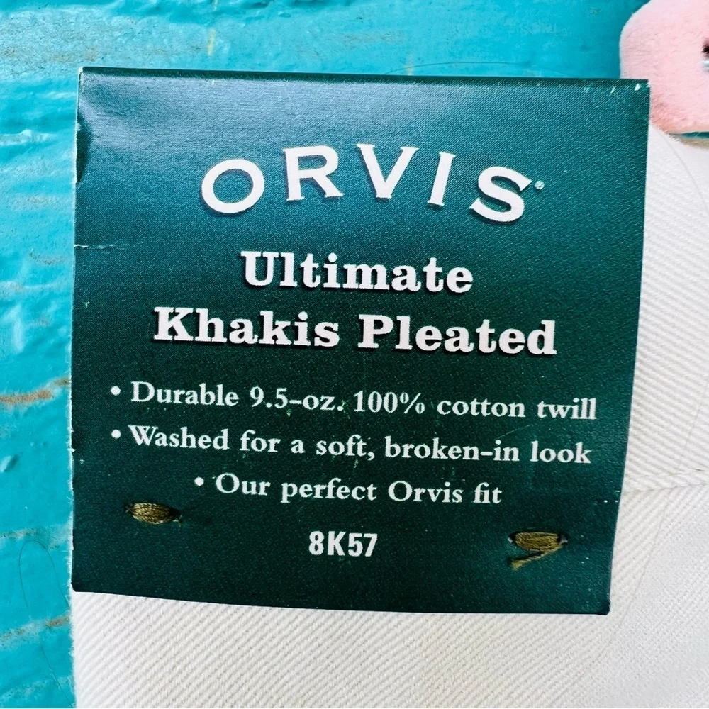 ORVIS ULTIMATE PLEATED FRONT KHAKIS SIZE 42x 30 NWT
